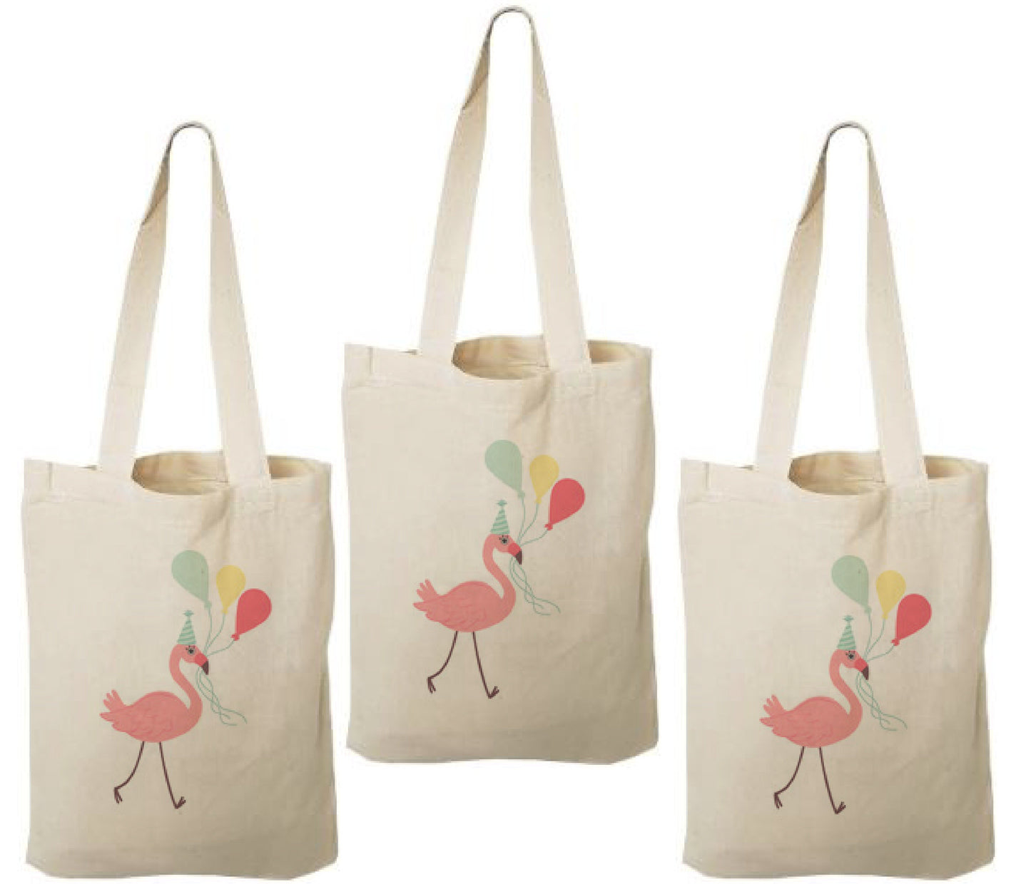 3 Flamingo Party Favor Bags