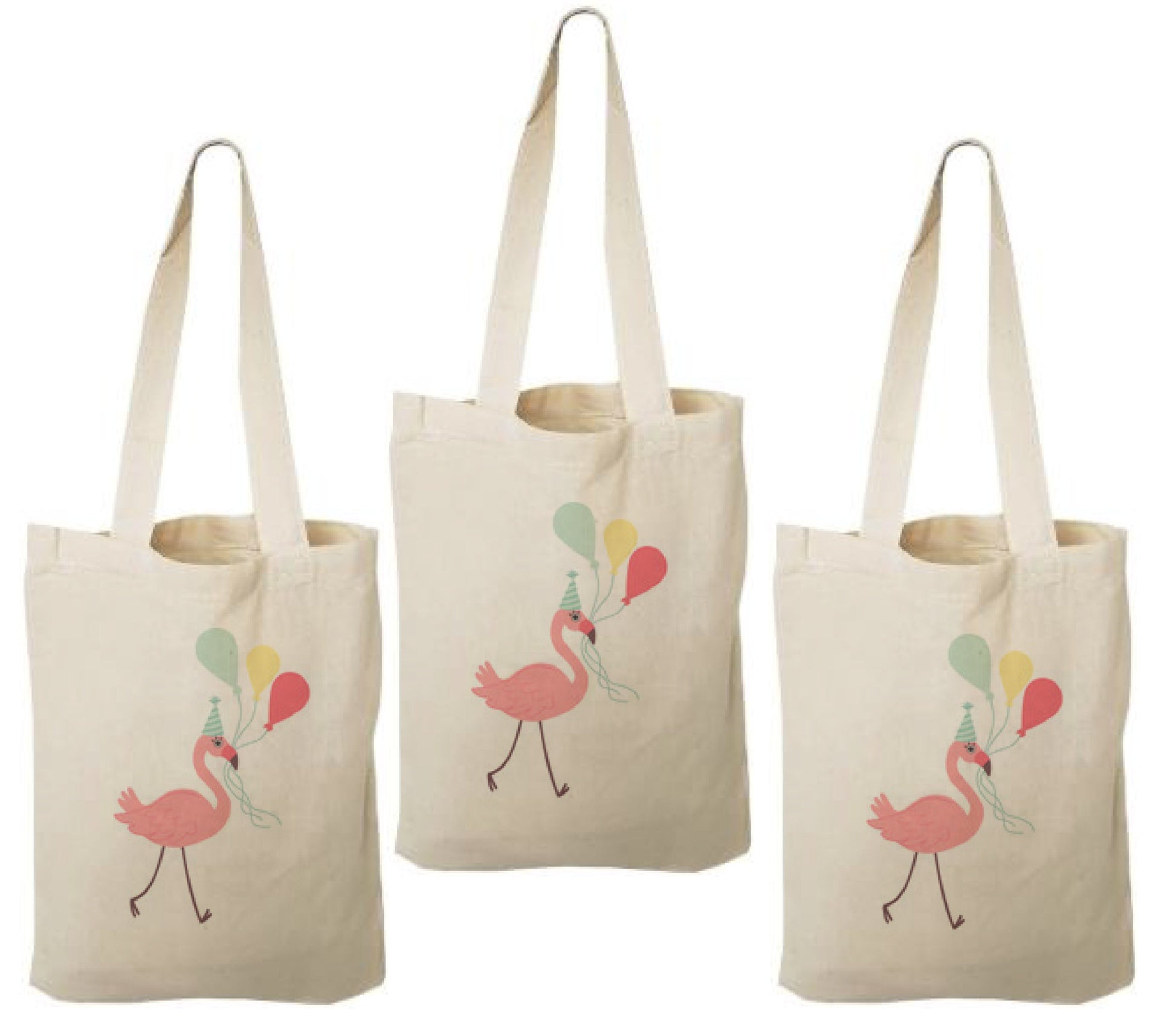 3 Flamingo Party Favor Bags