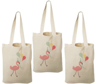 3 Flamingo Party Favor Bags