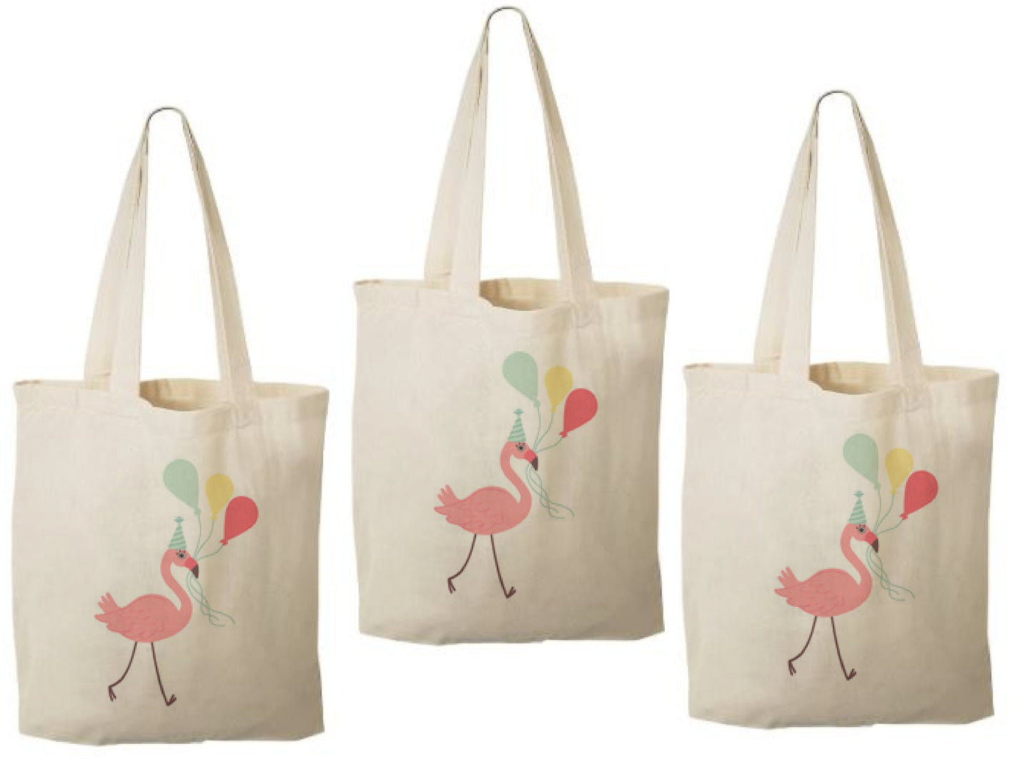 3 Flamingo Party Favor Bags
