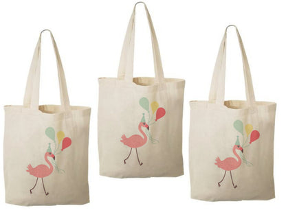 3 Flamingo Party Favor Bags
