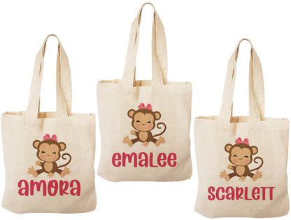Custom Monkey Party Favor Bags - Set of Three Bags