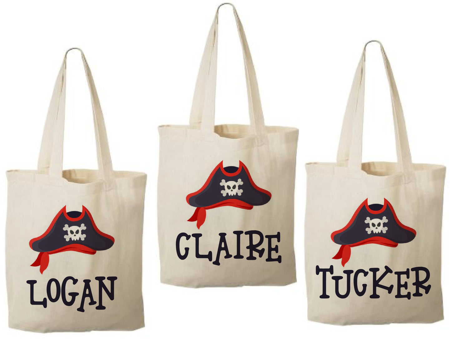 3 Pirate Party Favor Bags