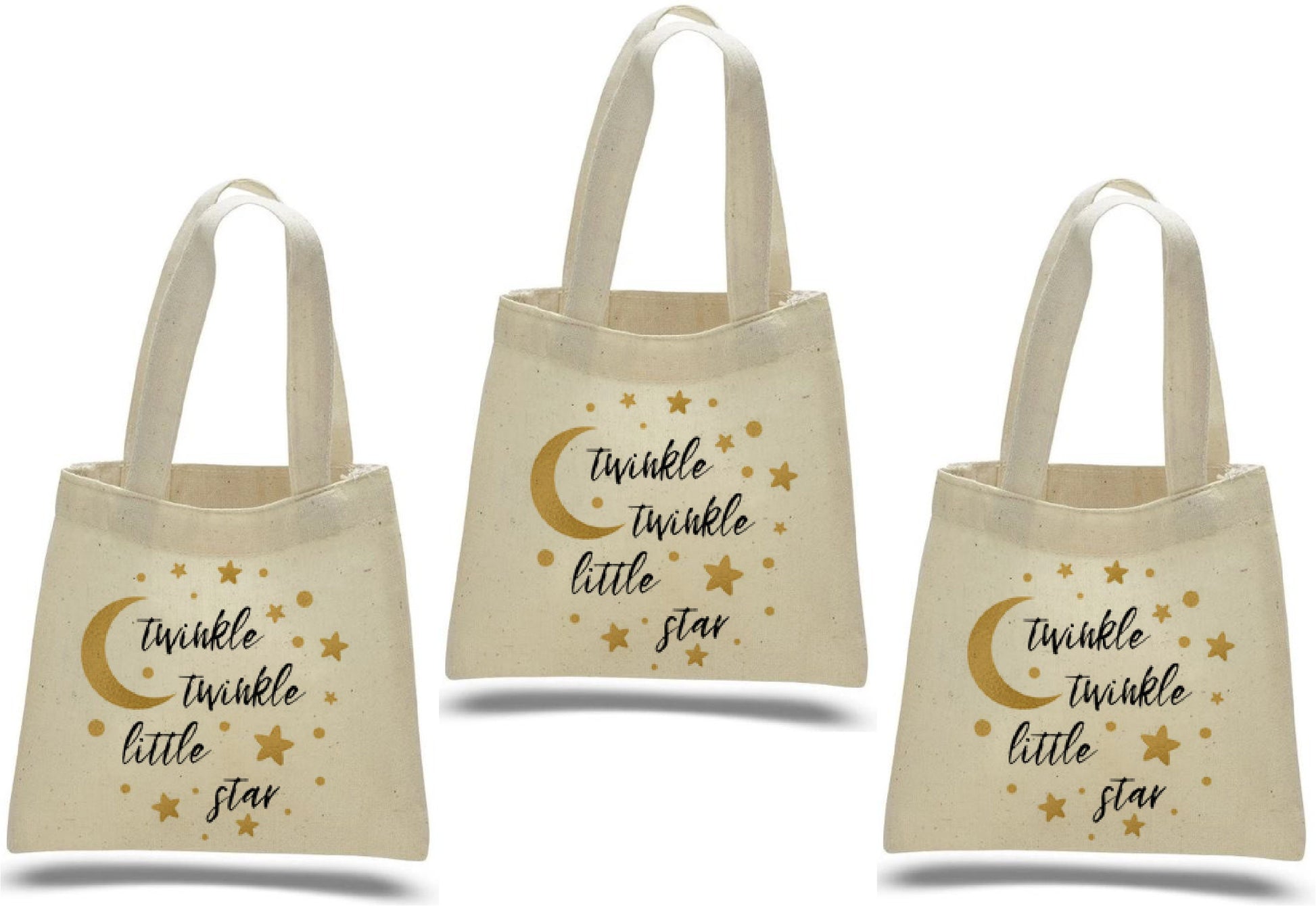 Twinkle Twinkle Little Star Cotton Treat Bags - Set of 3