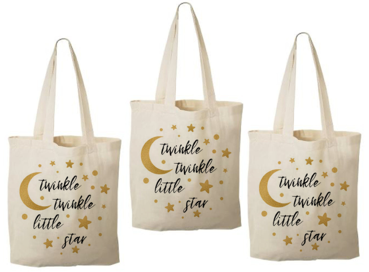 Twinkle Twinkle Little Star Cotton Treat Bags - Set of 3