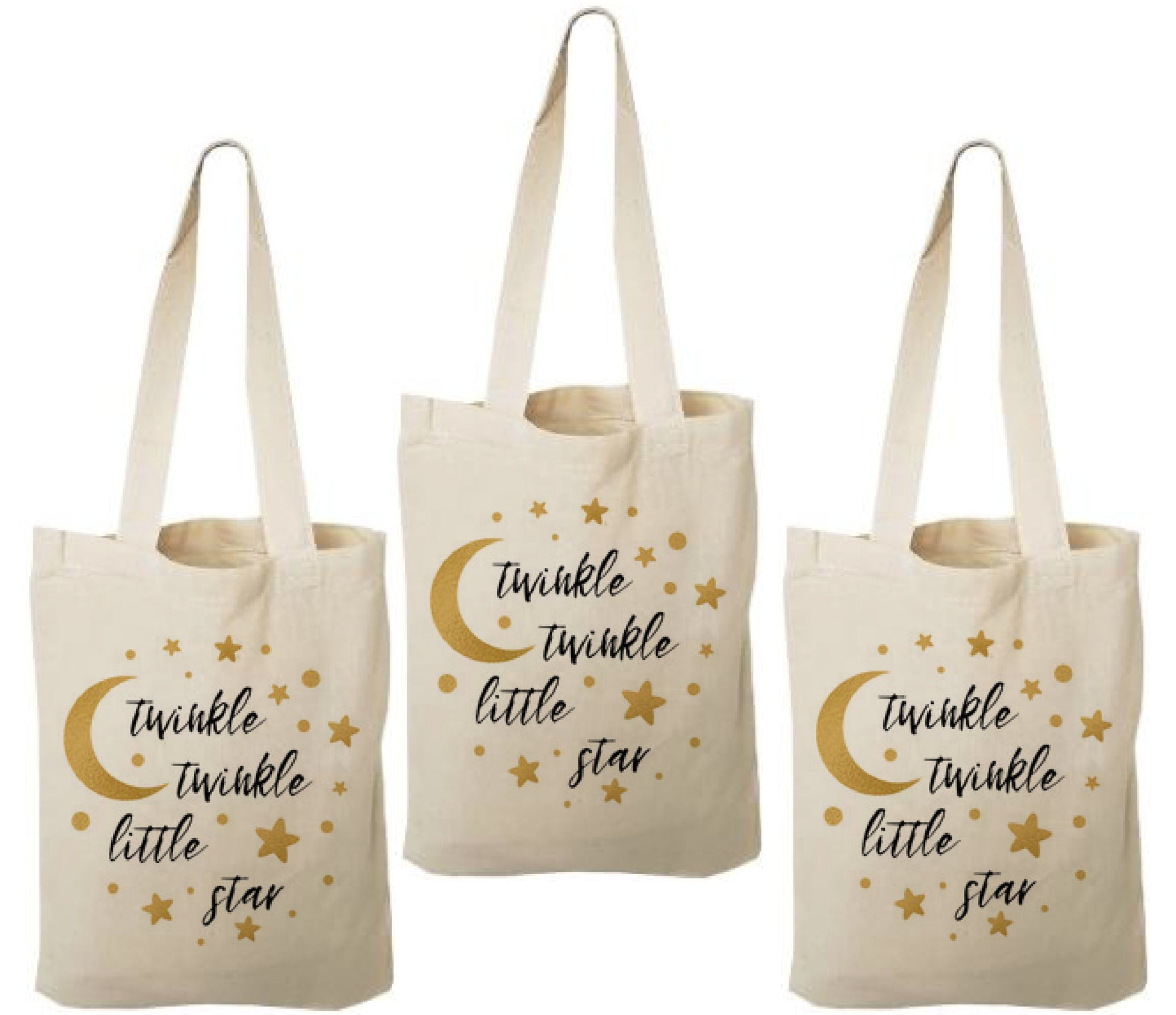 Twinkle Twinkle Little Star Cotton Treat Bags - Set of 3