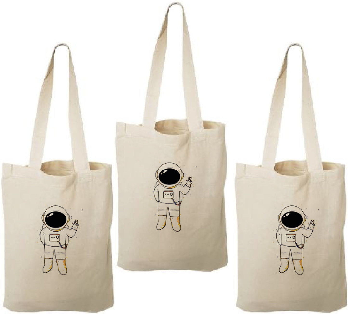 Astronaut Party Favor Bags, Space Goodie Bags - Set of 3