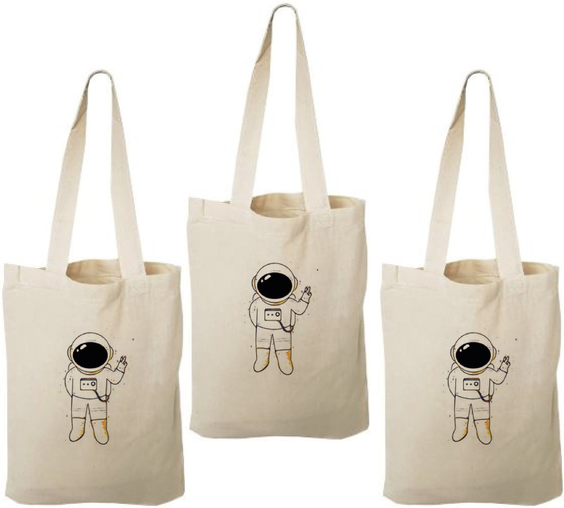 Astronaut Party Favor Bags, Space Goodie Bags - Set of 3