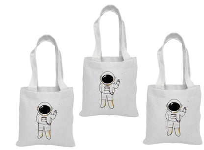Astronaut Party Favor Bags, Space Goodie Bags - Set of 3