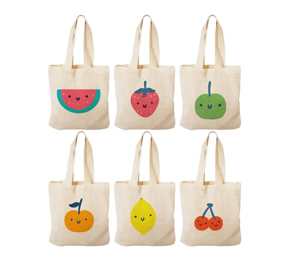 Fruit Party Favor Bags - Perfect for Fruit Themed Parties! - Set of Six Bags
