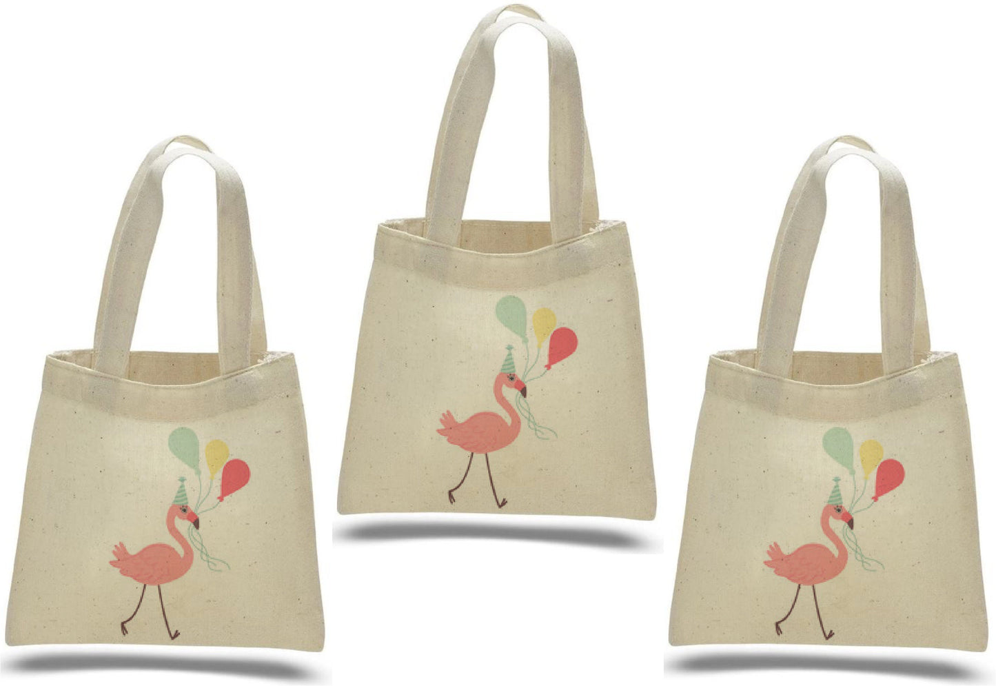 3 Flamingo Party Favor Bags