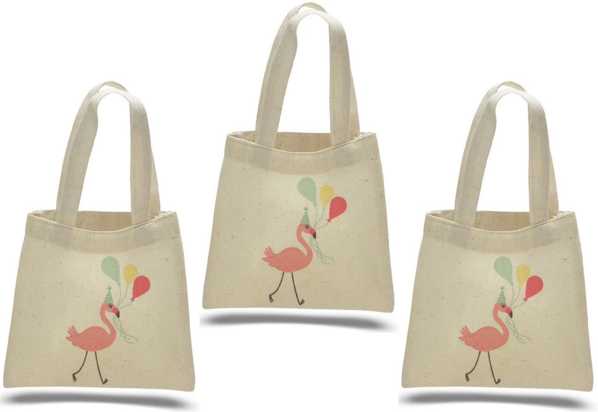 3 Flamingo Party Favor Bags