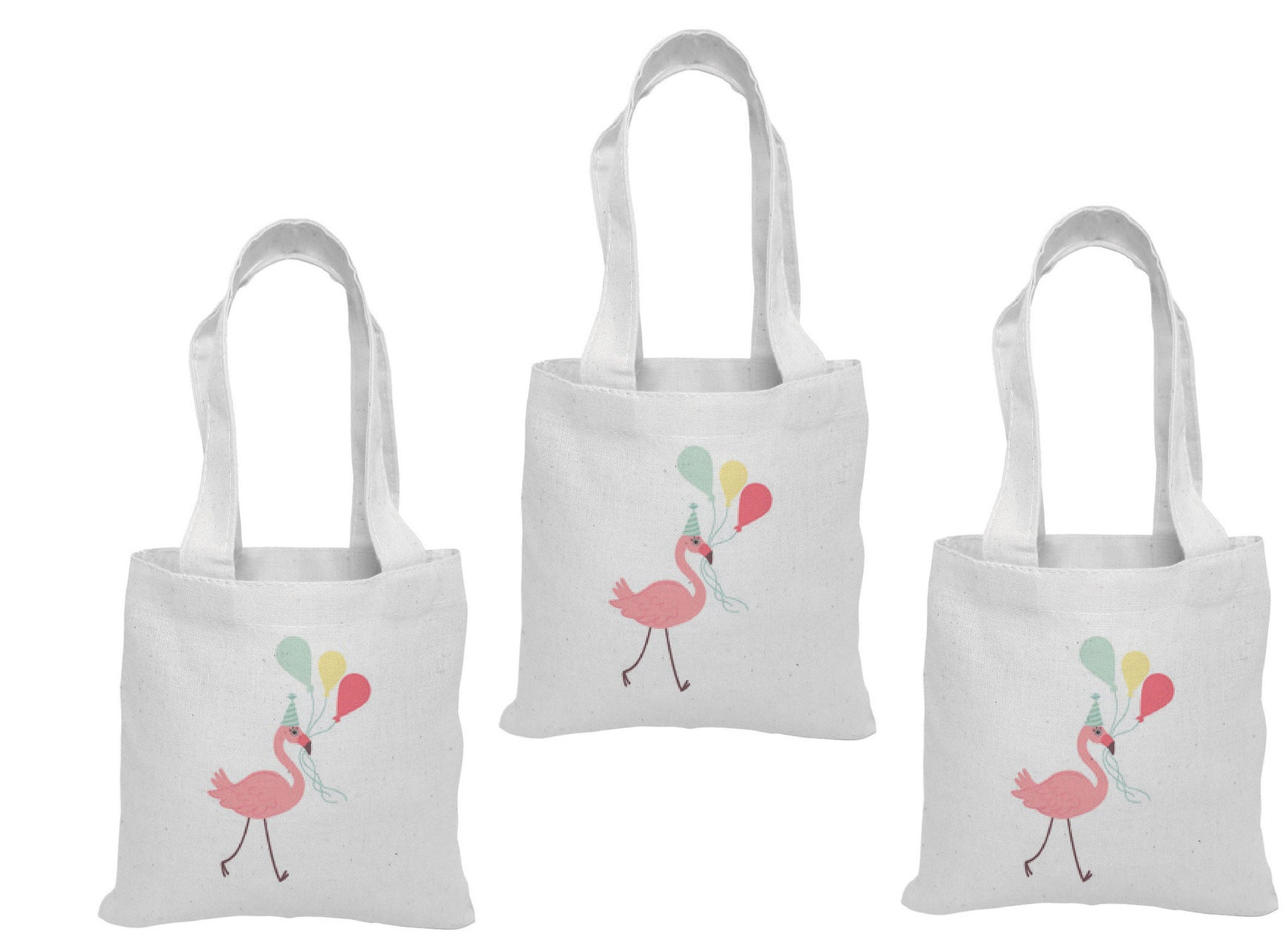 3 Flamingo Party Favor Bags