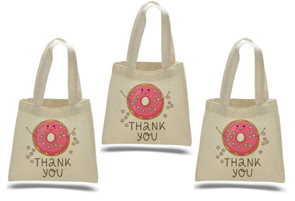 Donut Party Favor Bags - Perfect for Donut Themed Parties & Events - Donut Thank You Bags - Set of Three Bags