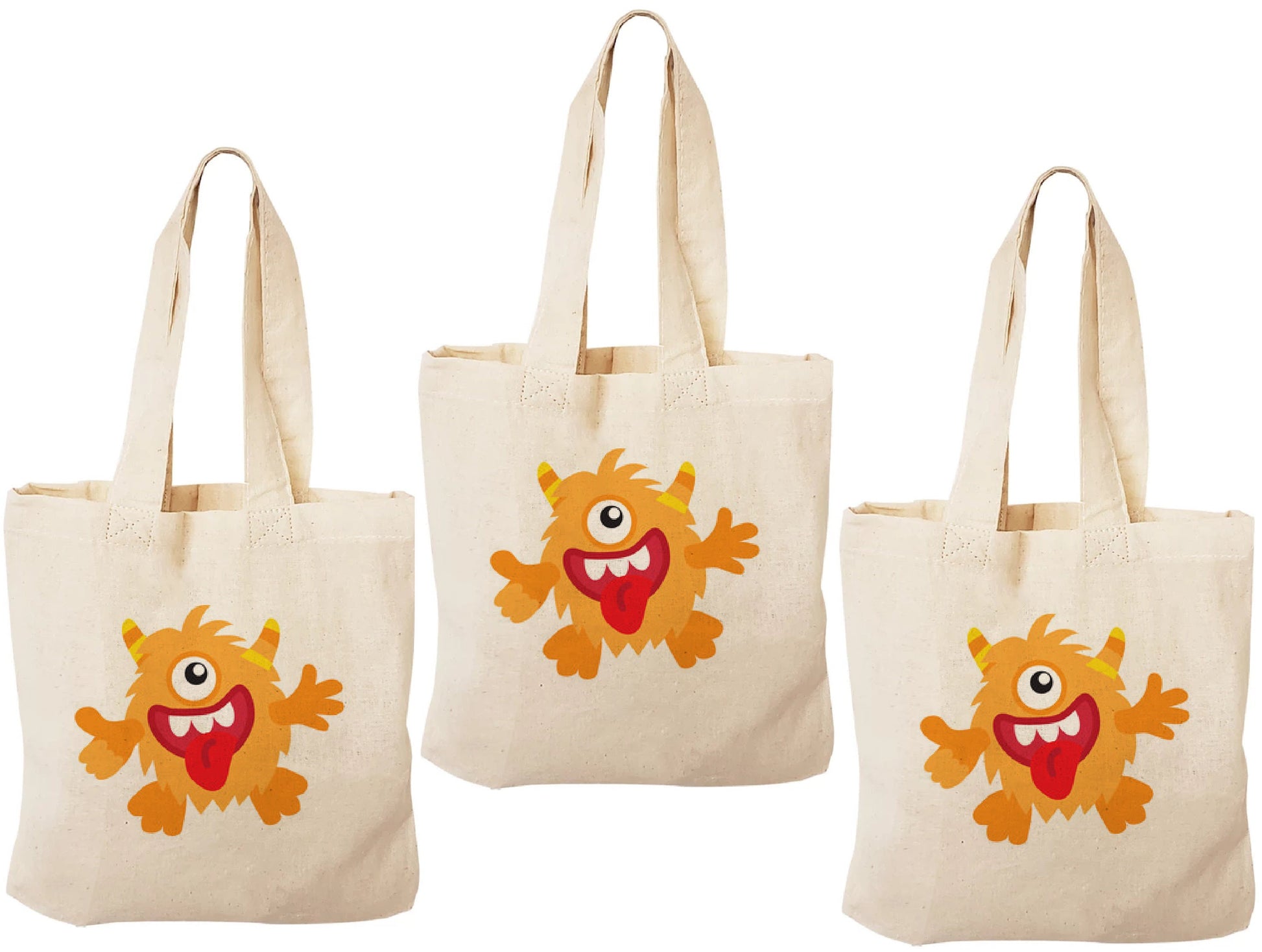 Monster Party Favor Bags - Set of Three Bags