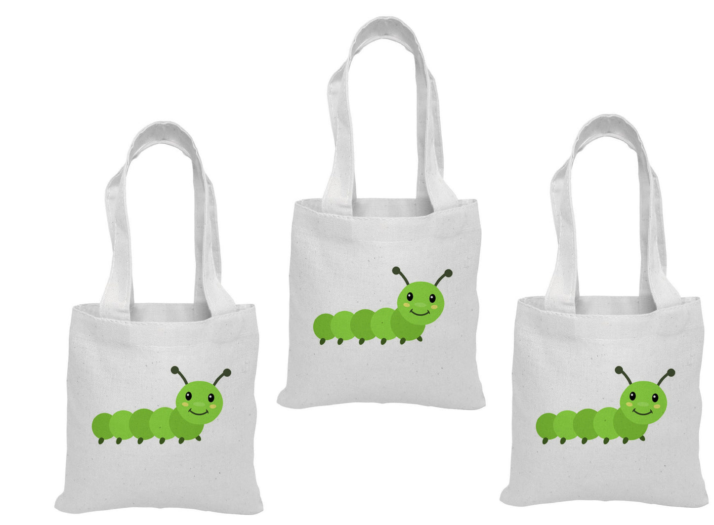 Caterpillar Party Favor Bags - Set of Three Bags
