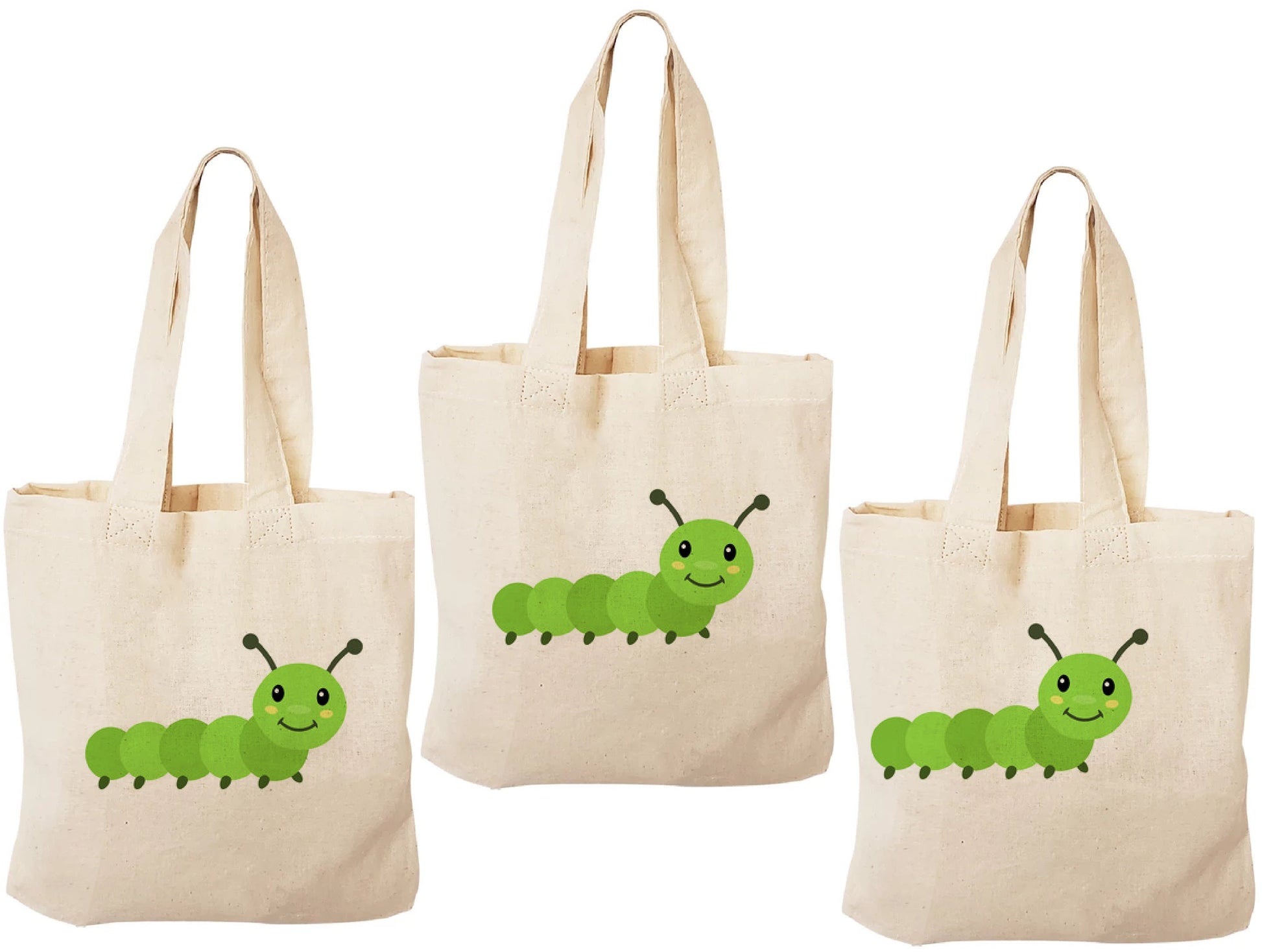 Caterpillar Party Favor Bags - Set of Three Bags