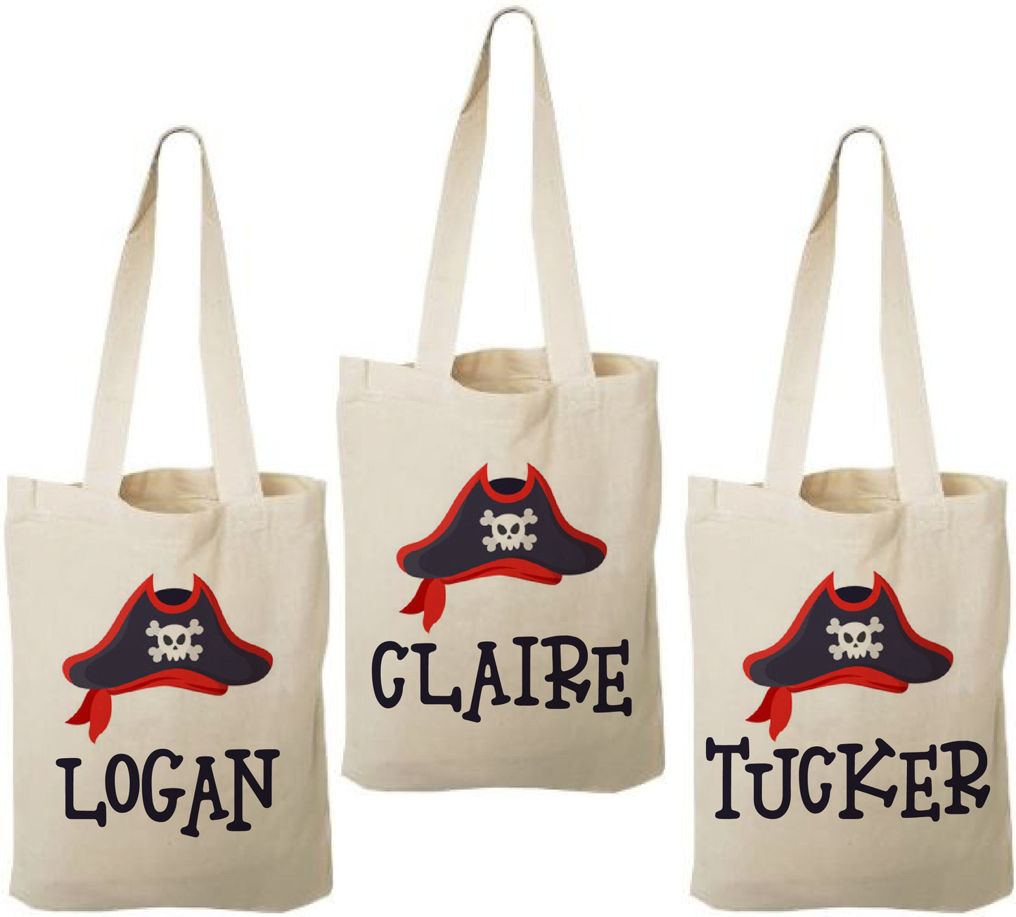 3 Pirate Party Favor Bags