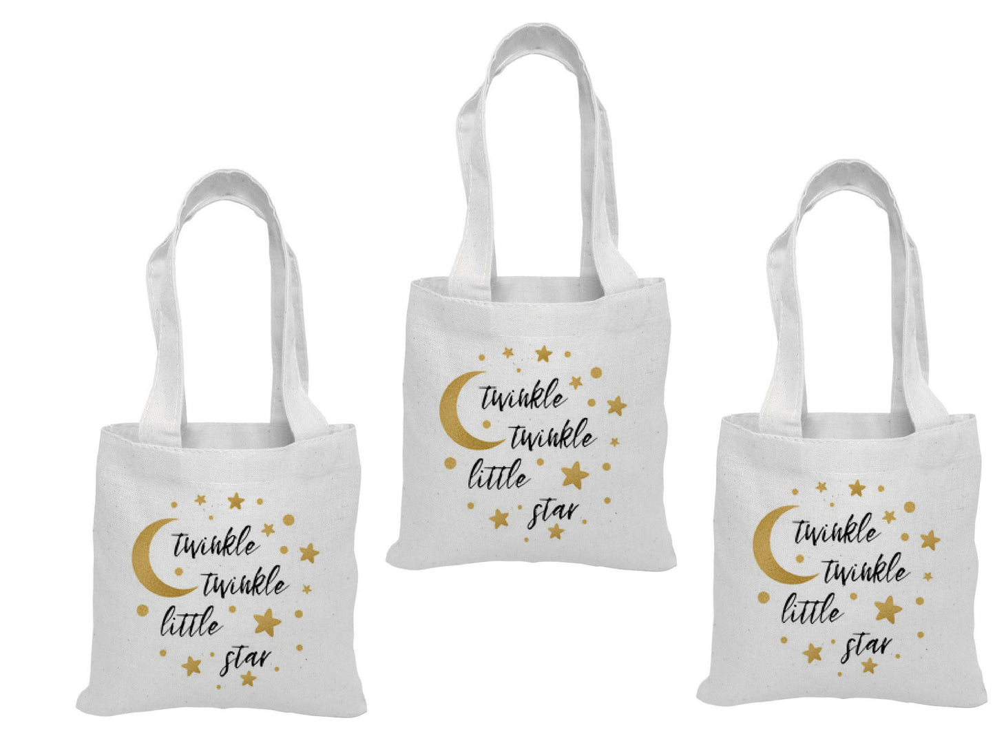 Twinkle Twinkle Little Star Cotton Treat Bags - Set of 3