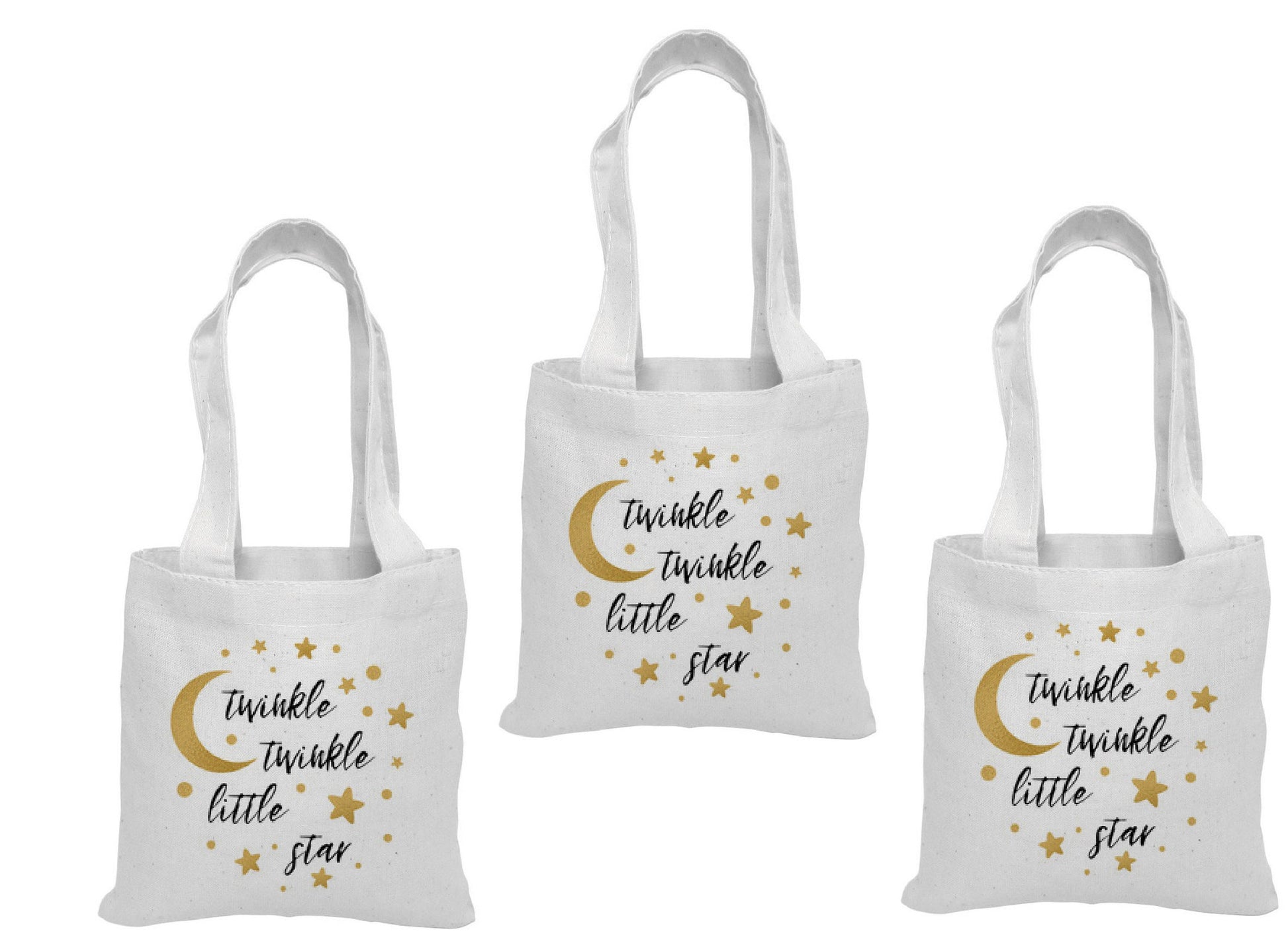 Twinkle Twinkle Little Star Cotton Treat Bags - Set of 3