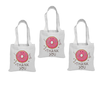 Donut Party Favor Bags - Perfect for Donut Themed Parties & Events - Donut Thank You Bags - Set of Three Bags