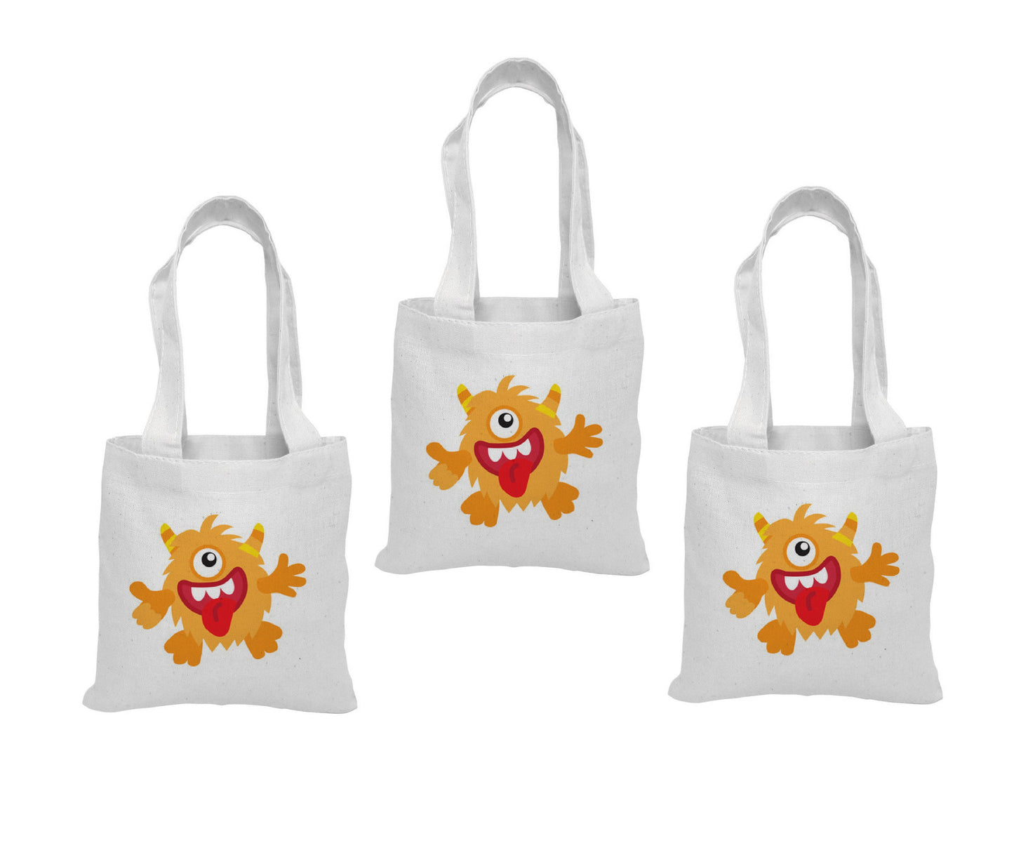 Monster Party Favor Bags - Set of Three Bags