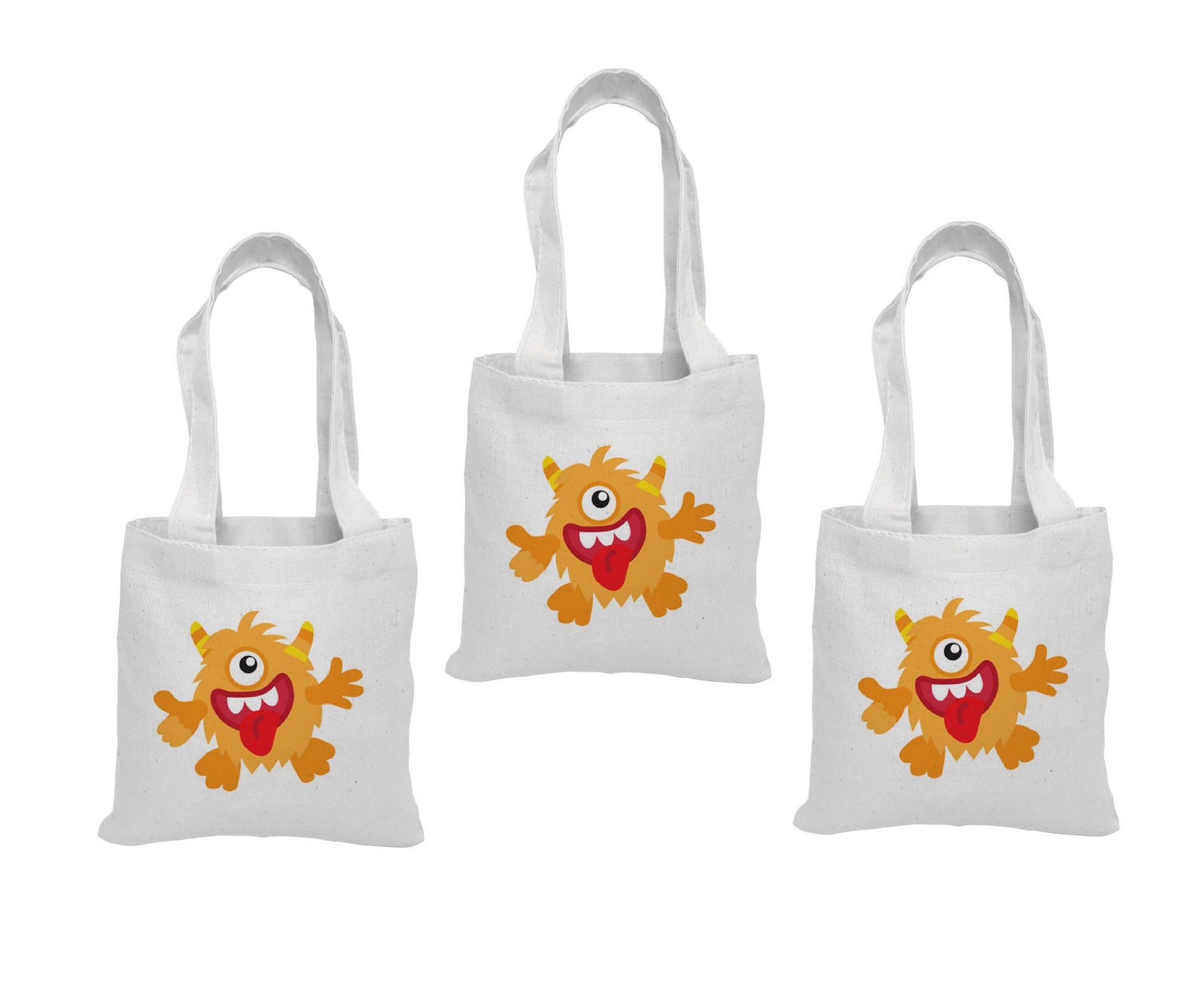 Monster Party Favor Bags - Set of Three Bags