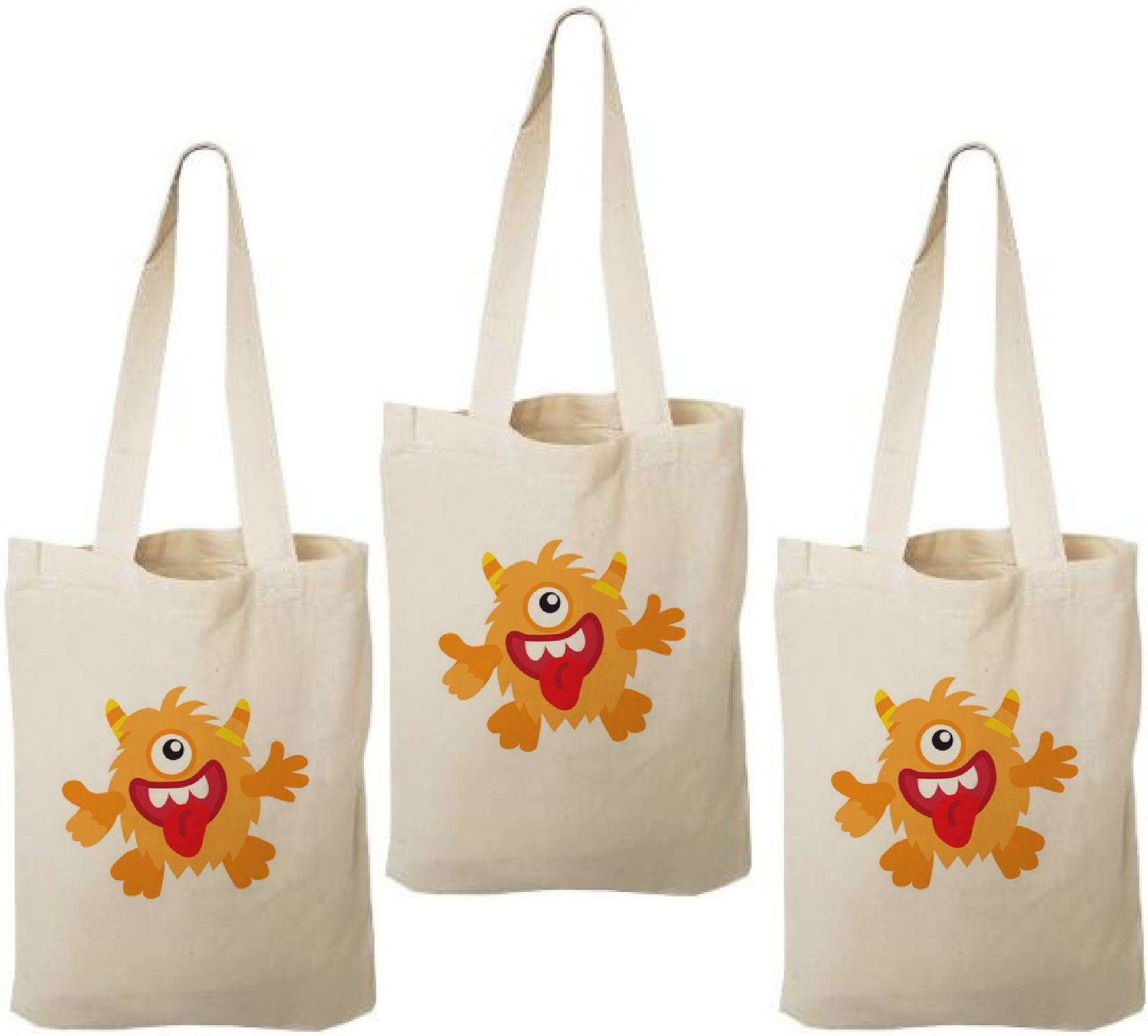 Monster Party Favor Bags - Set of Three Bags