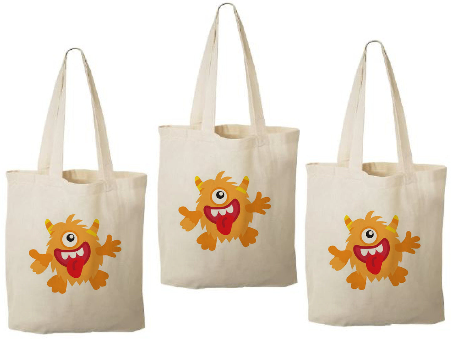 Monster Party Favor Bags - Set of Three Bags