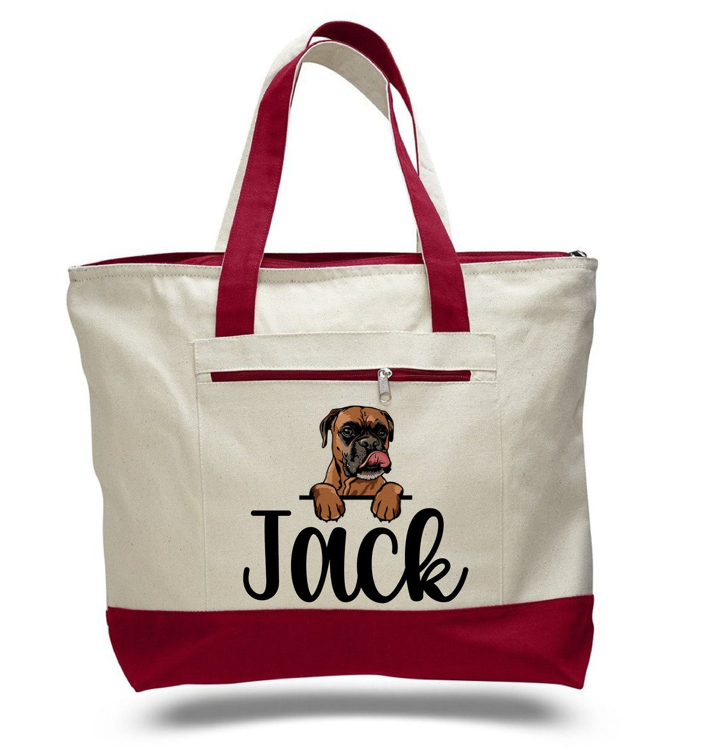 Personalized Boxer Tote Bag