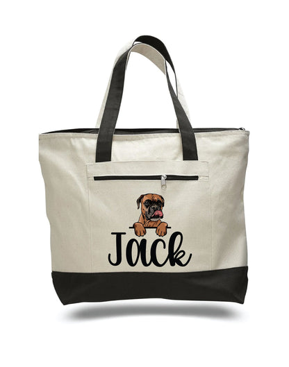 Personalized Boxer Tote Bag