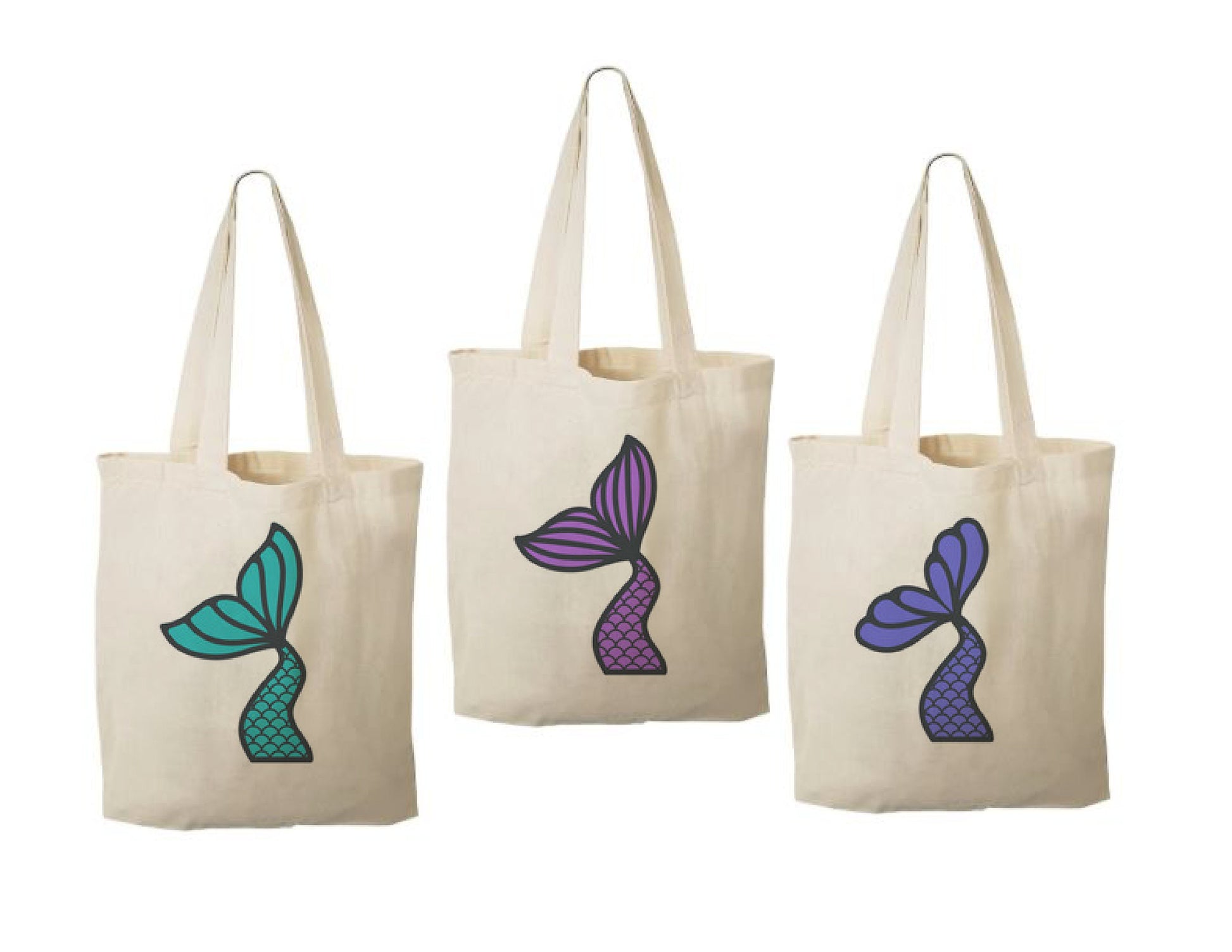 Mermaid Party Favor Bags - Perfect for Mermaid Themed Parties! - Set of Three Bags