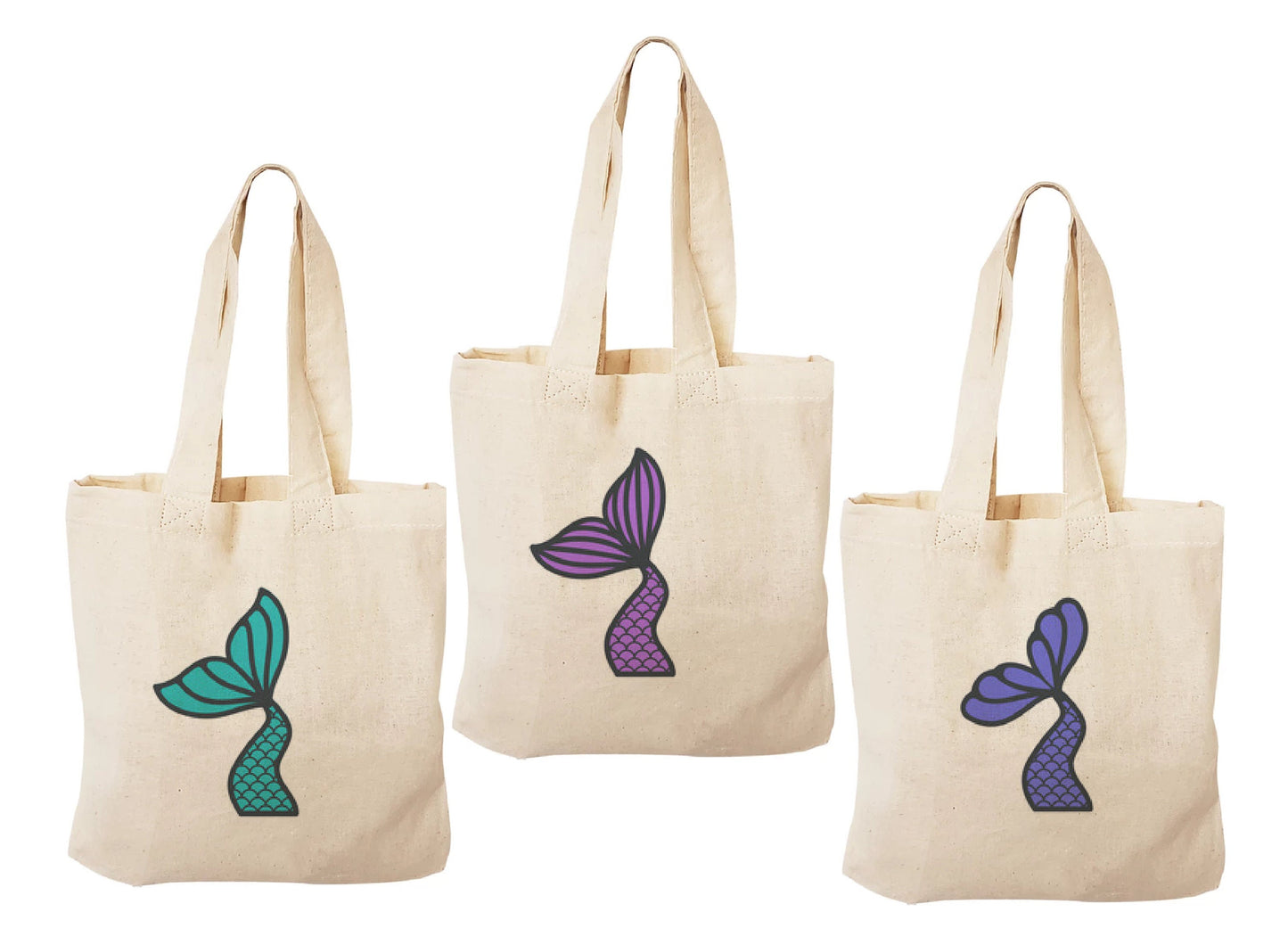 Mermaid Party Favor Bags - Perfect for Mermaid Themed Parties! - Set of Three Bags
