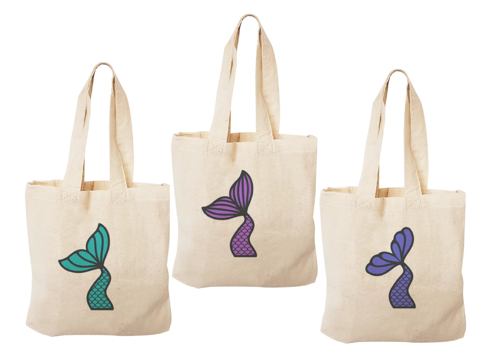 Mermaid Party Favor Bags - Perfect for Mermaid Themed Parties! - Set of Three Bags