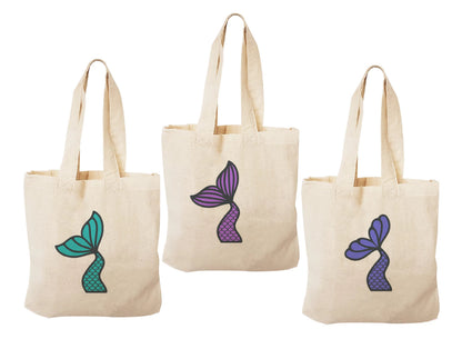 Mermaid Party Favor Bags - Perfect for Mermaid Themed Parties! - Set of Three Bags