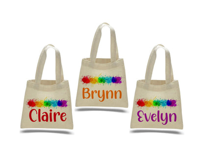 Paint Party Favor Bags, Set of 3 Cotton Treat Bags