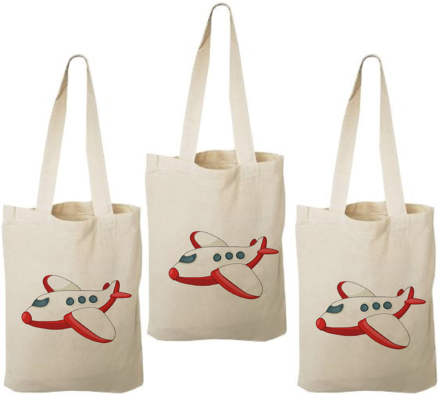 3 Airplane Party Favor Bags