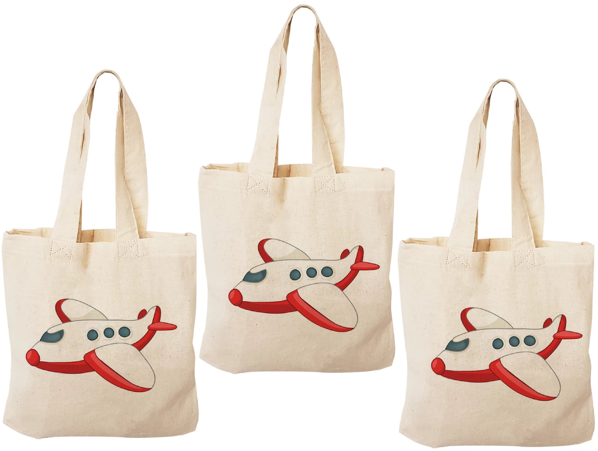 3 Airplane Party Favor Bags