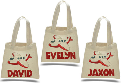 Personalized Airplane Party Favor Bags - Set of Three Bags