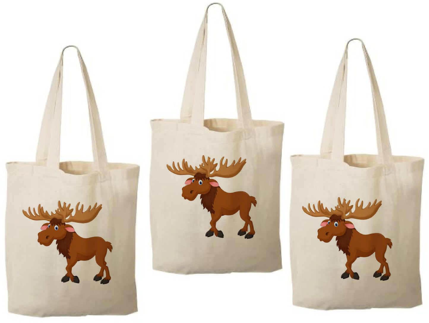 3 Moose Treat Bags, Moose Gift Bags, Moose Goodie Bags, Moose Party Bags, Moose, Moose Party, Moose Bags, Moose Baggies, Moose Party Decor