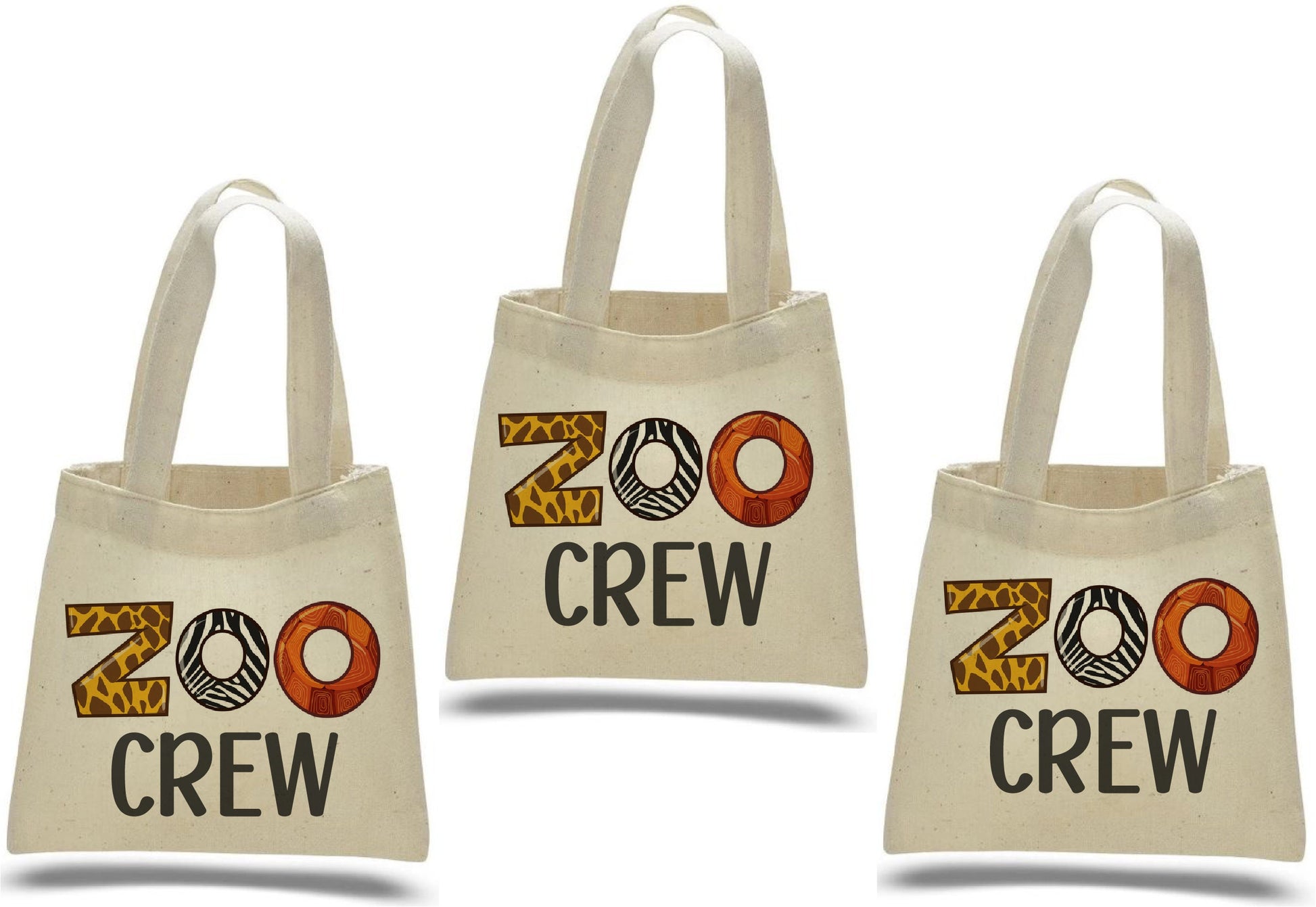 Zoo Crew Party Favor Bags - Perfect for Zoo Themed Parties & Events! - Set of Three Bags
