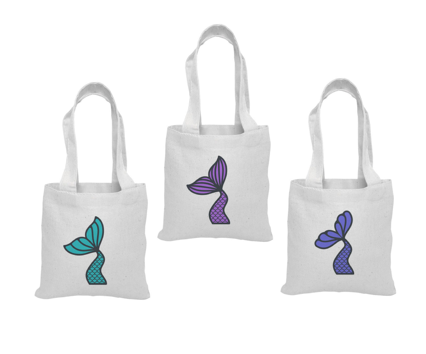 Mermaid Party Favor Bags - Perfect for Mermaid Themed Parties! - Set of Three Bags