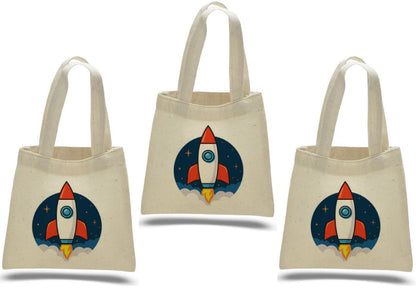 Space Rocket Party Favor Bags - Set of Three Bags