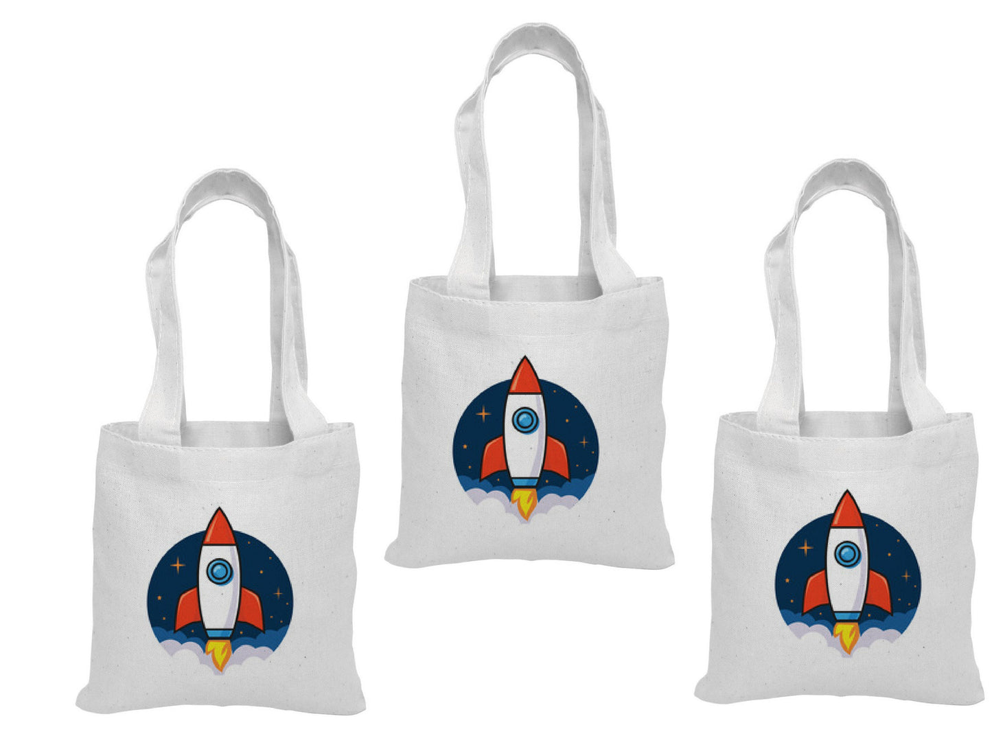 Space Rocket Party Favor Bags - Set of Three Bags