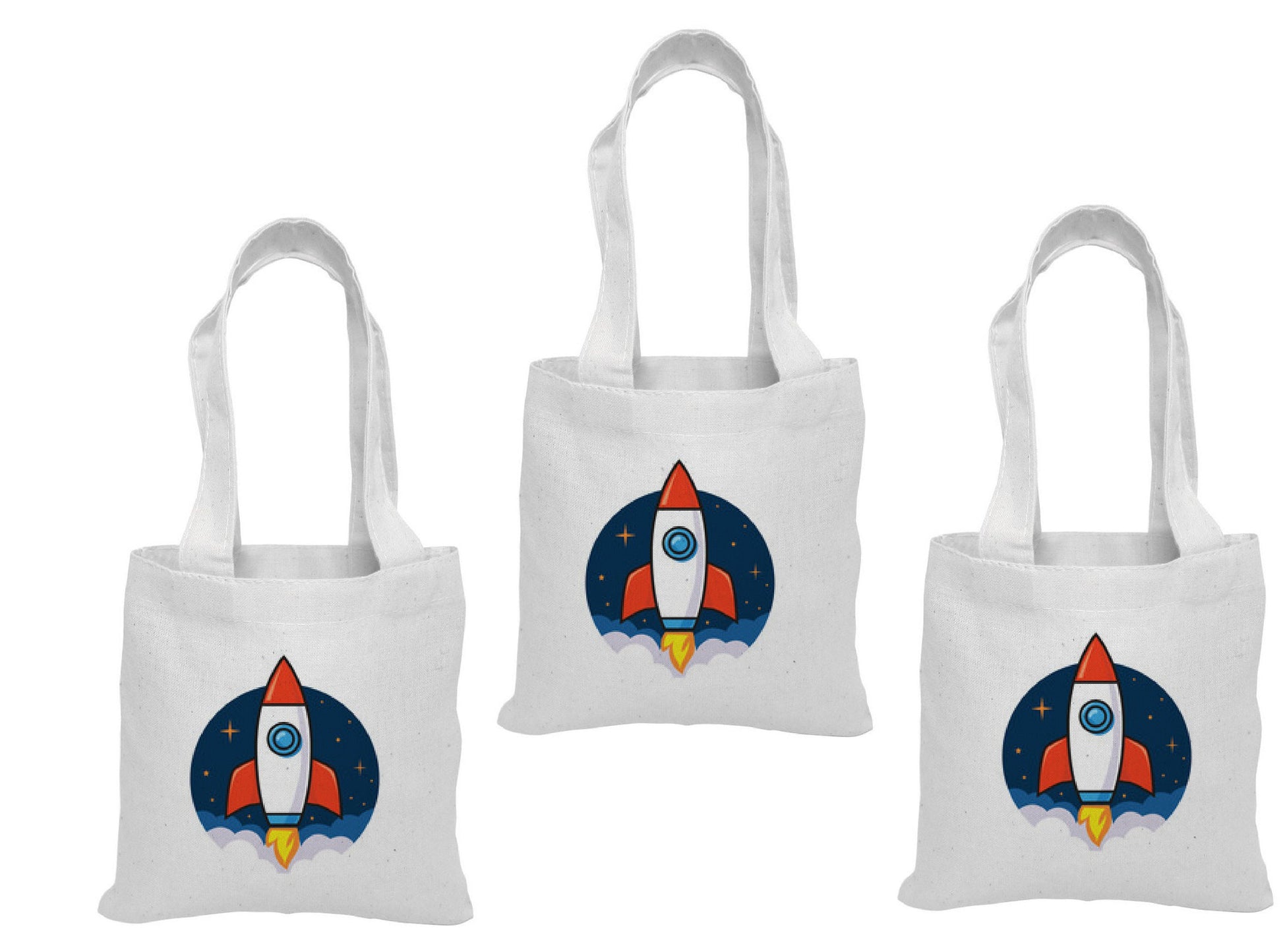 Space Rocket Party Favor Bags - Set of Three Bags