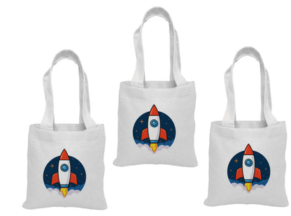 Space Rocket Party Favor Bags - Set of Three Bags