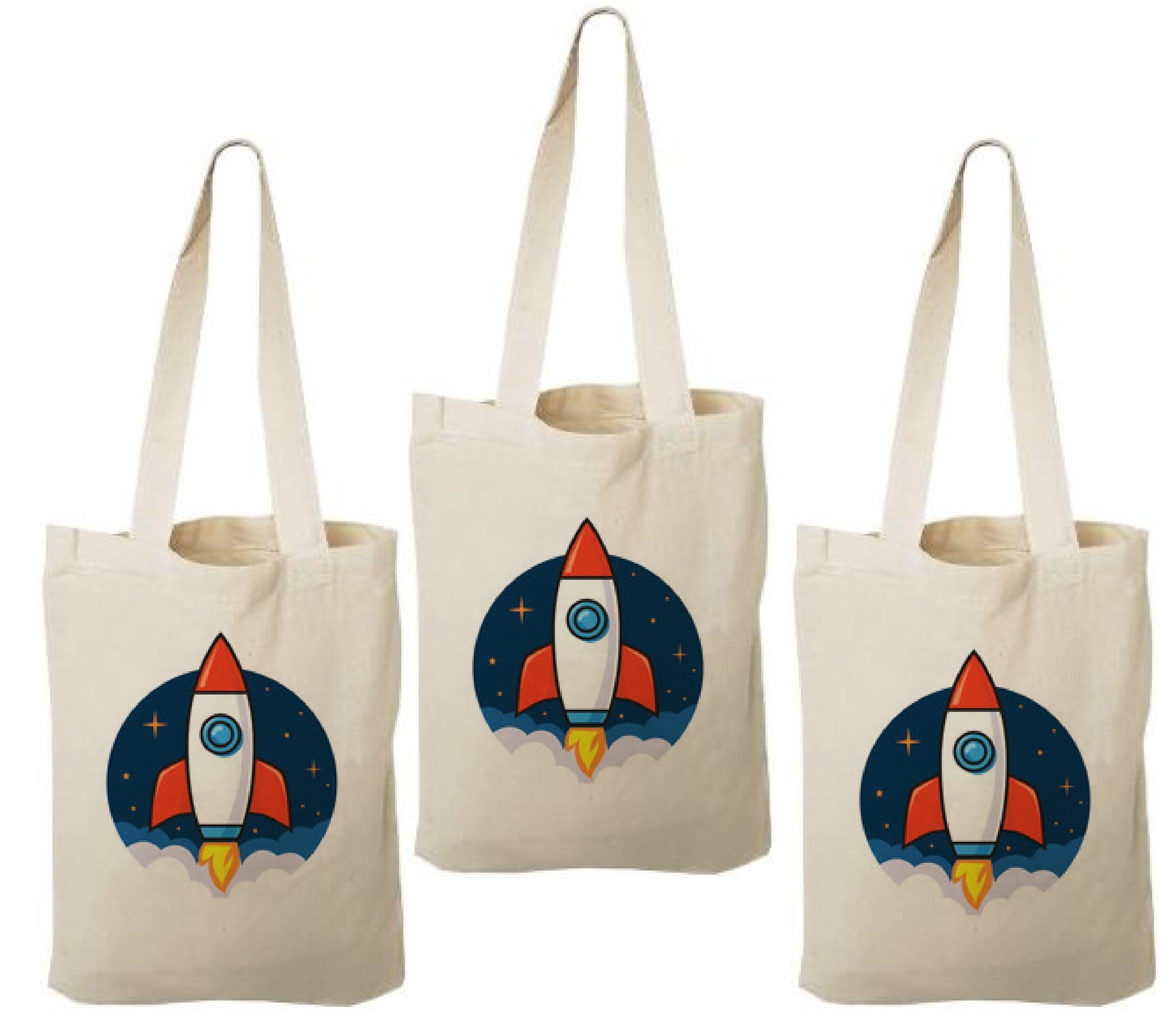 Space Rocket Party Favor Bags - Set of Three Bags