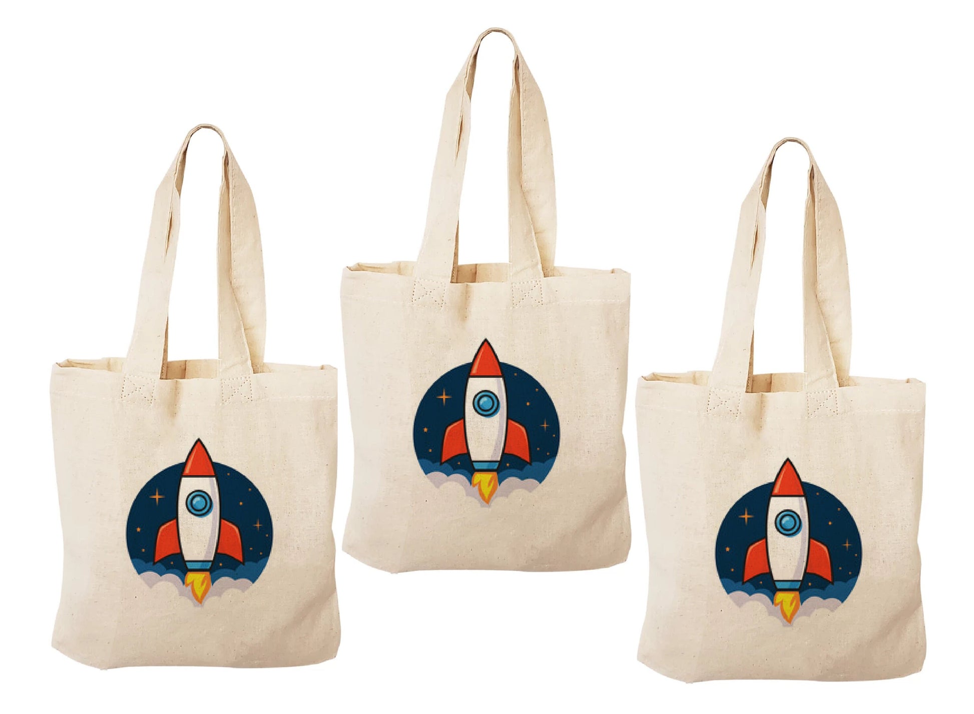 Space Rocket Party Favor Bags - Set of Three Bags