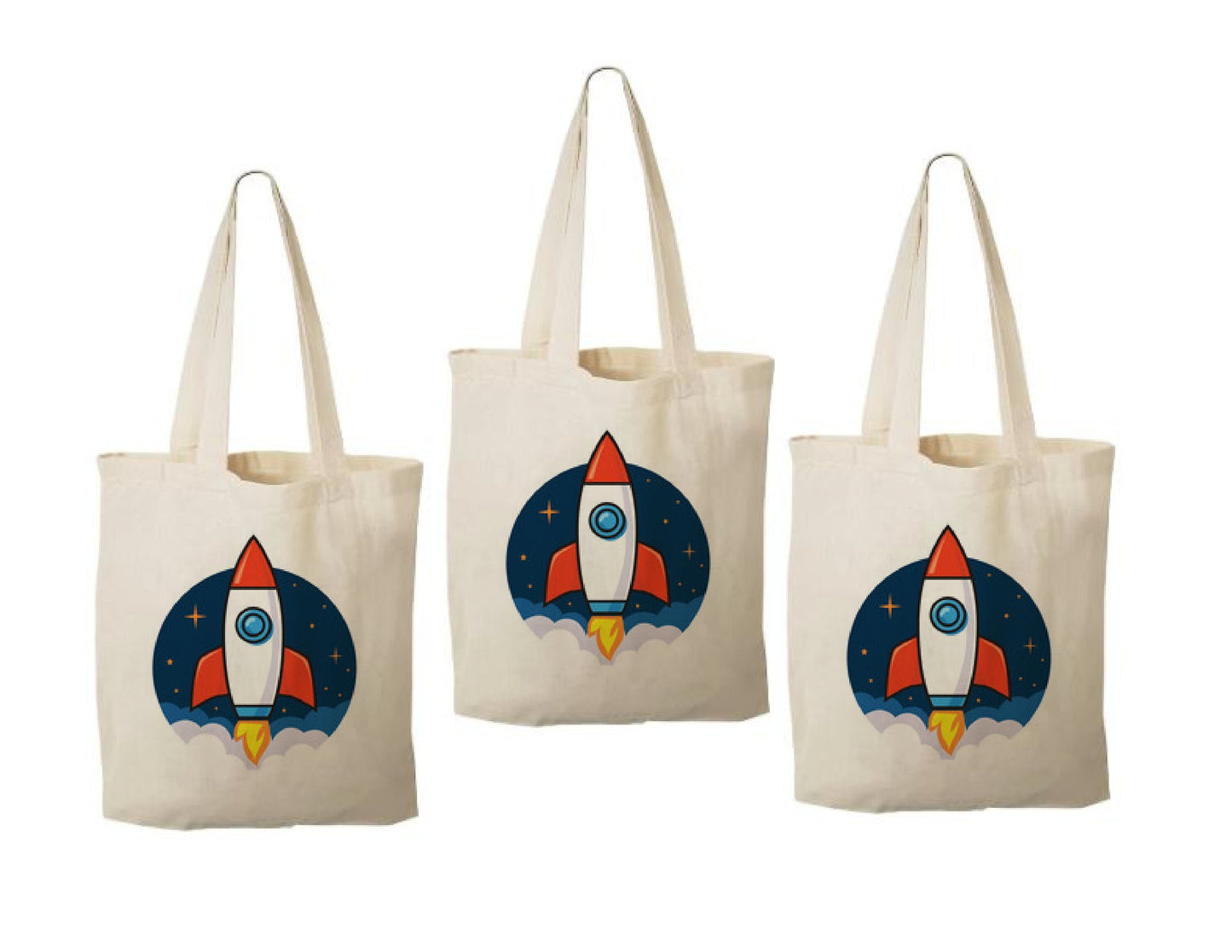 Space Rocket Party Favor Bags - Set of Three Bags