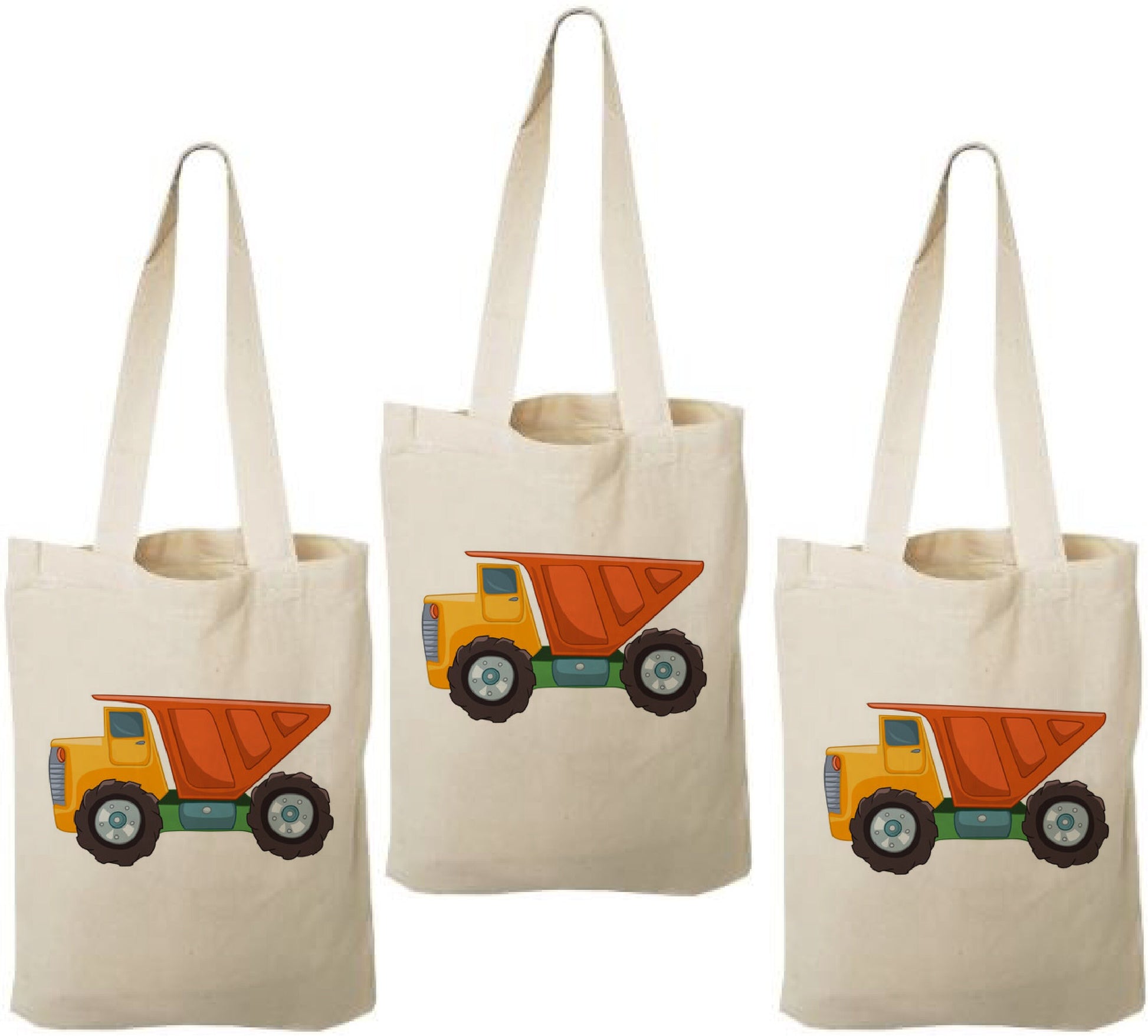 Construction Dump Truck Party Favor Bags - Set of Three Bags